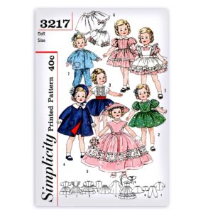 3217 Simplicity Doll Clothes Sherry Temple Pattern