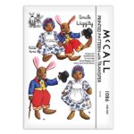 Uncle Wiggily and Nurse Jane Rabbit Stuffed Animals McCall 1086 Sewing Pattern