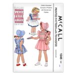 Smocked Pinafore Dress Bonnet Sewing Pattern McCall 1245