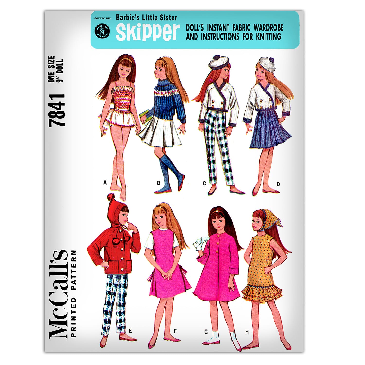 Barbie Doll Skipper Sewing Pattern Vintage McCalls 7841 Knitting - Vintage  Sewing Patterns Shop
