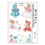 Baby Doll Clothes Dy-Dee McCall 713 Dress Bonnet Bunting