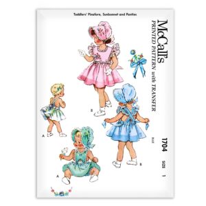 Mccall's 1704 Sunbonnet Pinafore Sewing Pattern