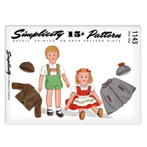 Simplicity 1143 doll pattern