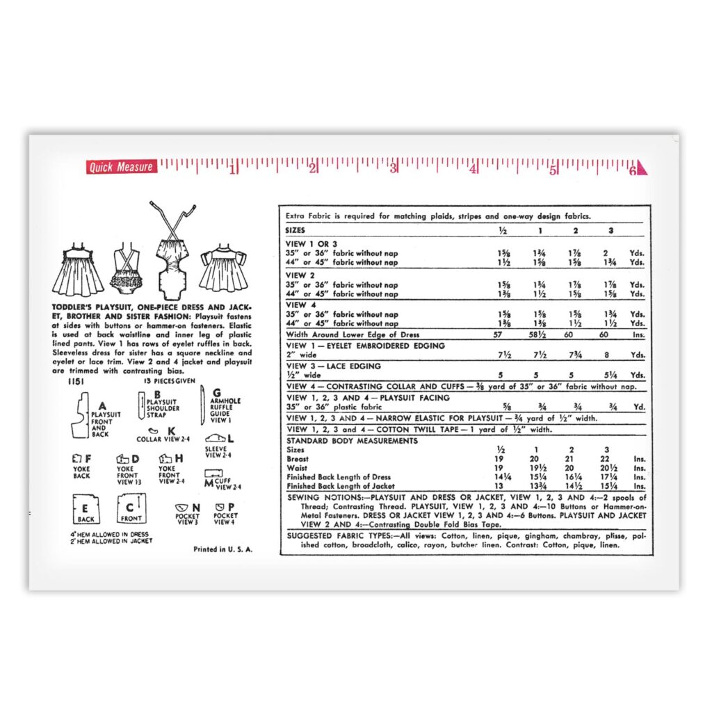 One-Piece Ruffle Romper Jacket Sunsuit Simplicity Pattern 1151 ...