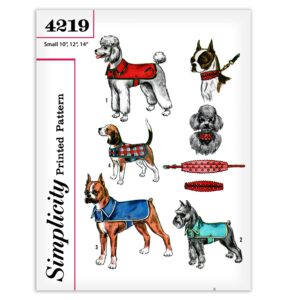 Simplicity 4219 dog Coat Sewing Pattern