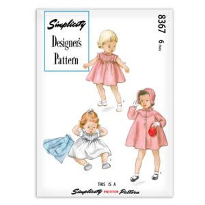 Simplicity 8367 Baby Designers pleated Dress Pattern