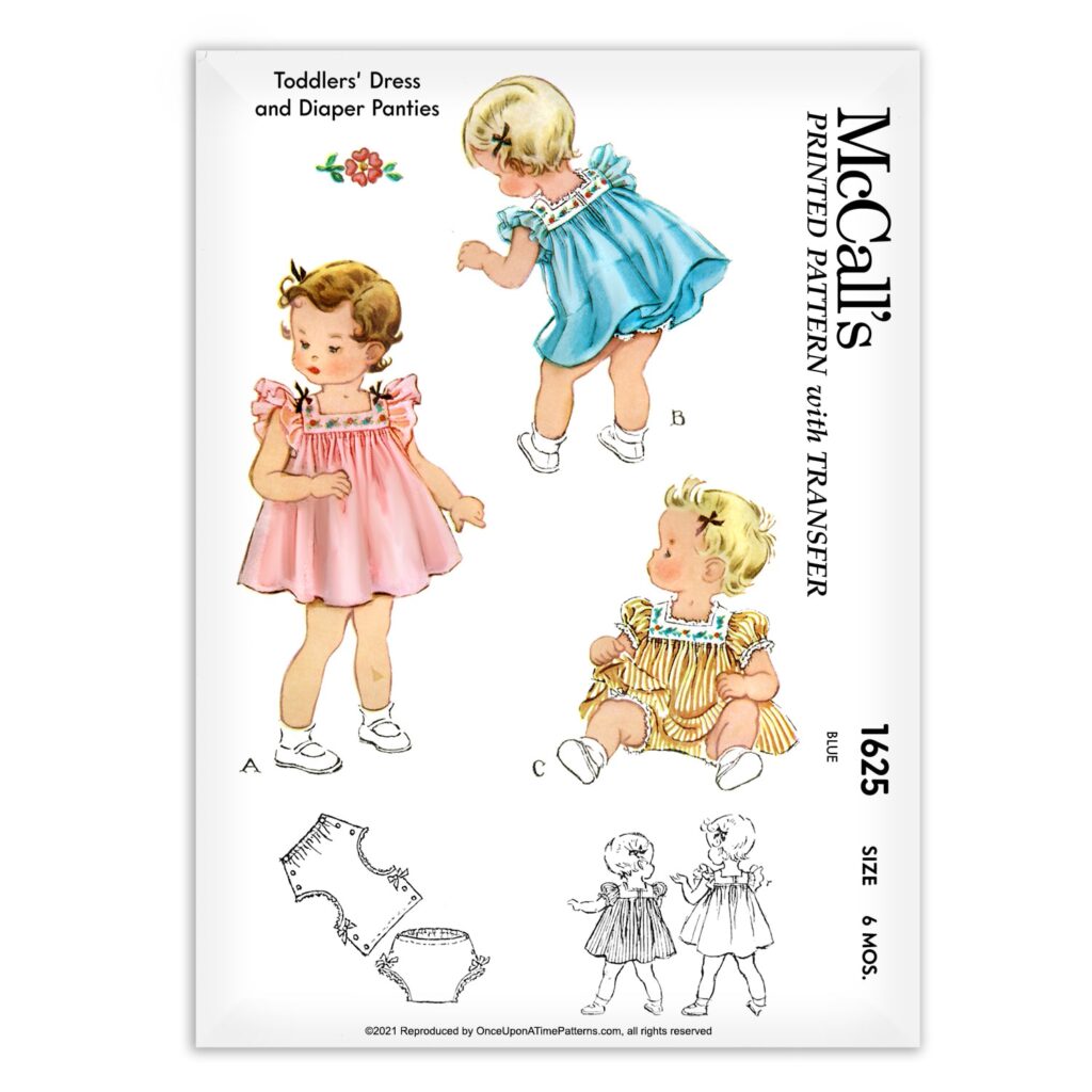 Baby or Toddlers Dress Diaper Panties McCalls 1625 Pattern | Vintage ...