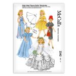 Figure Doll Wardrobe Clothing McCalls 2342 Pattern Revlon Little Lady