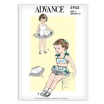 2pc Child Sunsuit Hoop Slip Pantie ADVANCE 5963 Pattern