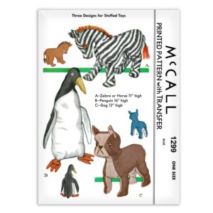 McCall 1299 Stuffed Animal Toys Pattern