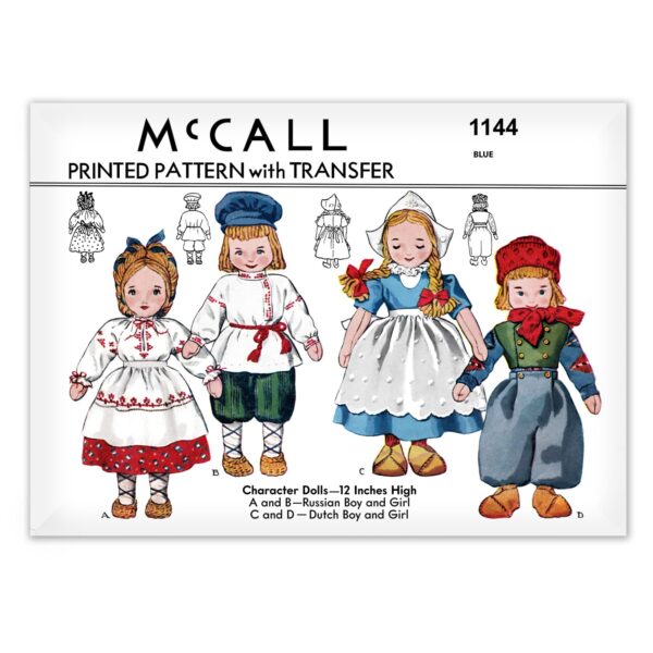 McCall 144 Dutch and Russian Dolls Sewing Pattern