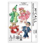 Sock Dolls Ballerina Clown Girl Sailor Boy McCall 1502 Pattern