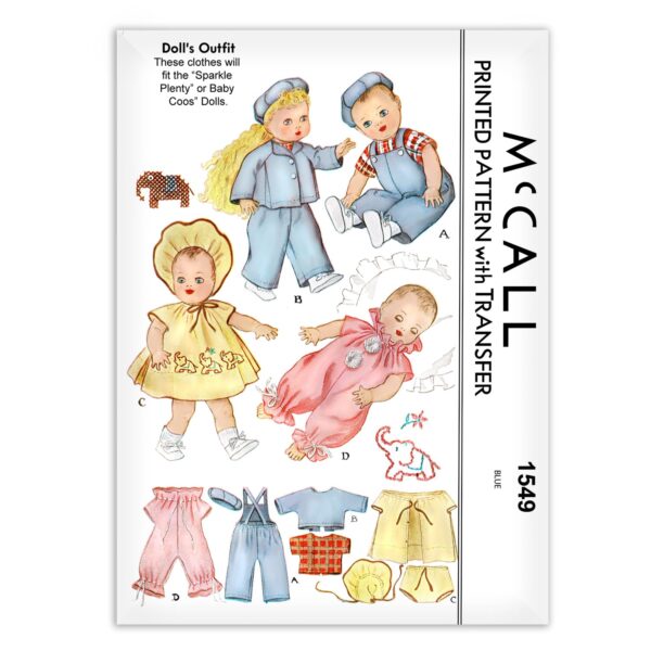 McCall 1549 Doll Outfit Sparkle Plenty Baby Coos Clothing