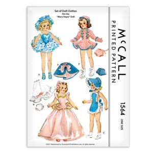 McCall 1564 Mary Hayer Doll Clothing Gown Ballet Skate Pattern 14 inch