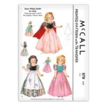 Snow White Doll Costume McCall 579 Pattern Shirley Temple  Movie Dolls