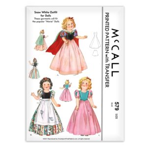 McCall 579 Snow White Doll Clothing Costume Pattern