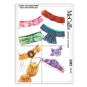 McCalls 2382 Belts and Evening Bag Pattern