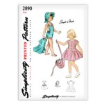 Childs Playsuit Sunsuit Dress and Bonnet Simplicity 2890 Sewing Pattern