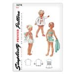 Childs Playsuit Shorts and Jacket Simplicity 3274 Pattern
