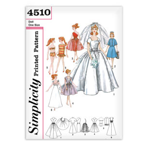 Simplicity 4510 Barbie Weding Dress Clothing Pattern