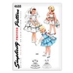 Girls One Piece Tiered Dress Simplicity 4688 Pattern