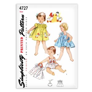 Simplicity 4727 Girls Sunsuit Sewing Pattern