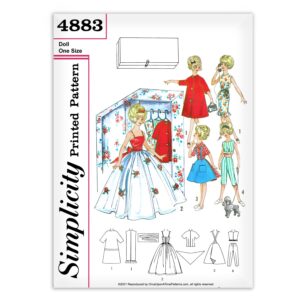 Simplicity 4883 Barbie Tammy Doll Clothes Pattern