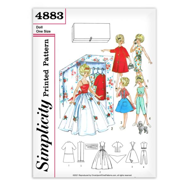 Simplicity 4883 Barbie Tammy Doll Clothes Pattern