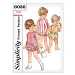 Toddlers One Piece Bubble Sunsuit Simplicity 6036 Sewing Pattern