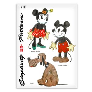 Simplicity 7111 Mickey Minnie mouse Pluto Pattern