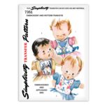 Baby Bibs with Rabbits Cats Dog Simplicity 7351 Pattern Embroidered Appliqued
