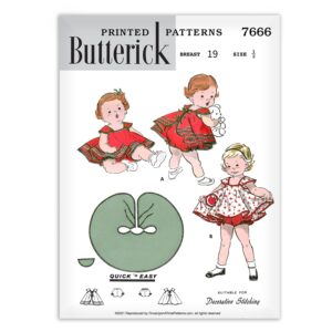 7666 Butterick Baby Quick and Easy Coverall Pattern