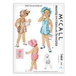 Ruffle One Piece Sunsuit and Bonnet McCall 1466 Pattern
