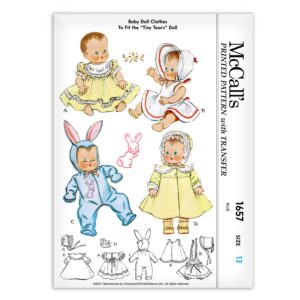 McCalls 1657 Baby Doll Clothes Tiny Tears Pattern