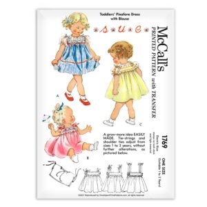 McCalls 1769 Toddlers Pinafore Dress with Blouse Pattern