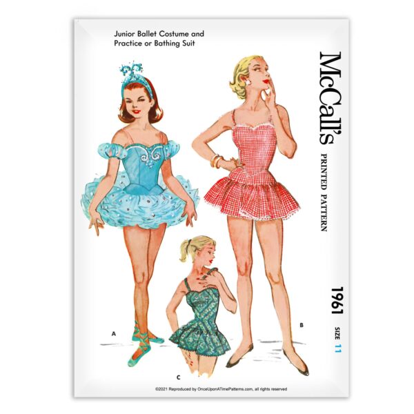 McCalls 1961 Junior Ballet Dance Costume Bathing Suit Pattern