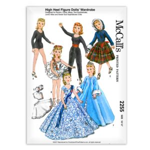 McCalls 2255 High Heel Dolls Wardrobe Revlon Cindy Missy Pattern
