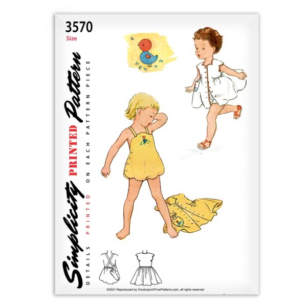 Child One Piece Bubble Sunsuit Simplicity Sewing Pattern