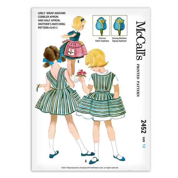 Cobbler Apron Smock Girls McCalls 2452 Pattern