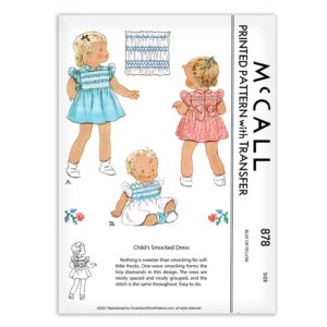 McCall 878 Vintage Child Smocked Dress Sewing Pattern