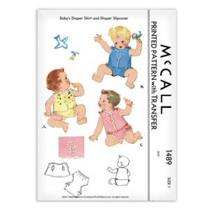 Babys Diaper Shirt and Diaper Cover McCall Pattern Vintage 1489