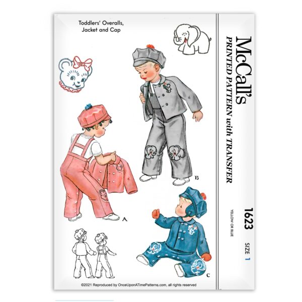 Toddlers Overalls Jacket Cap McCalls 1623