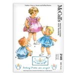 Toddlers Dress Smock and Ruffle Panties Angel McCalls 2145