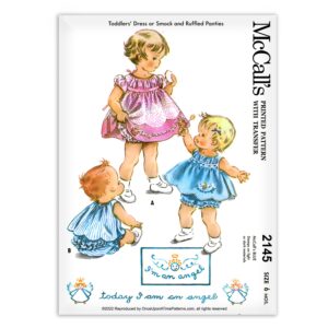 McCalls 2145 Toddlers Dress Smock I am a Angel Sewing Pattern