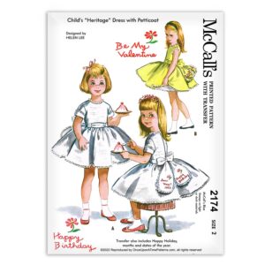 McCalls 2174 Child Heritage Dress Petticoat Birthday Valentine Sewing Pattern Helen Lee