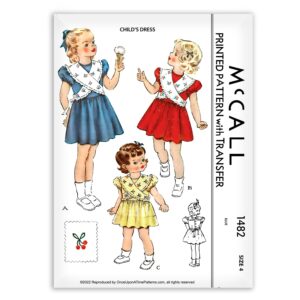 1482 McCall Child's Dress Sewing Pattern