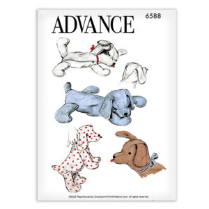 ADVANCE 6588 Pajama Case Dog Puppy Sewing Pattern