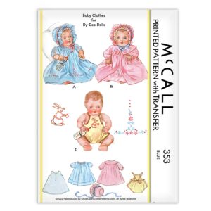 McCall 353 Baby Doll Clothes Dy-Dee Vintage Sewing Pattern
