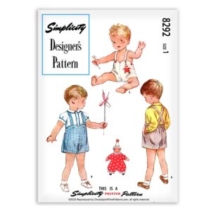 Boys Sunsuit Shorts Shirt 8292 Simplicity Designers Pattern