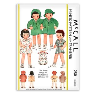 Twin Dolls Vintage McCall 250 Sewing Pattern